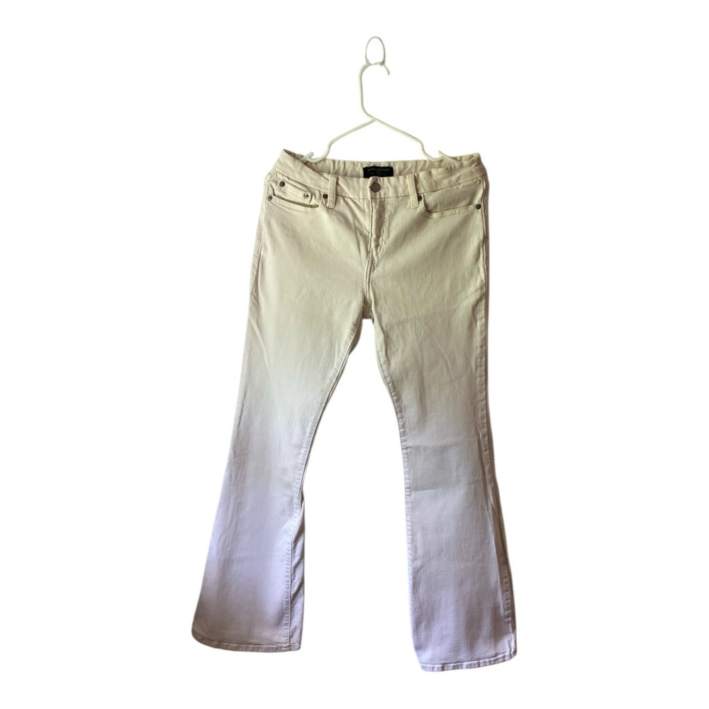 Banana Republic White Flare Wide Leg Jeans